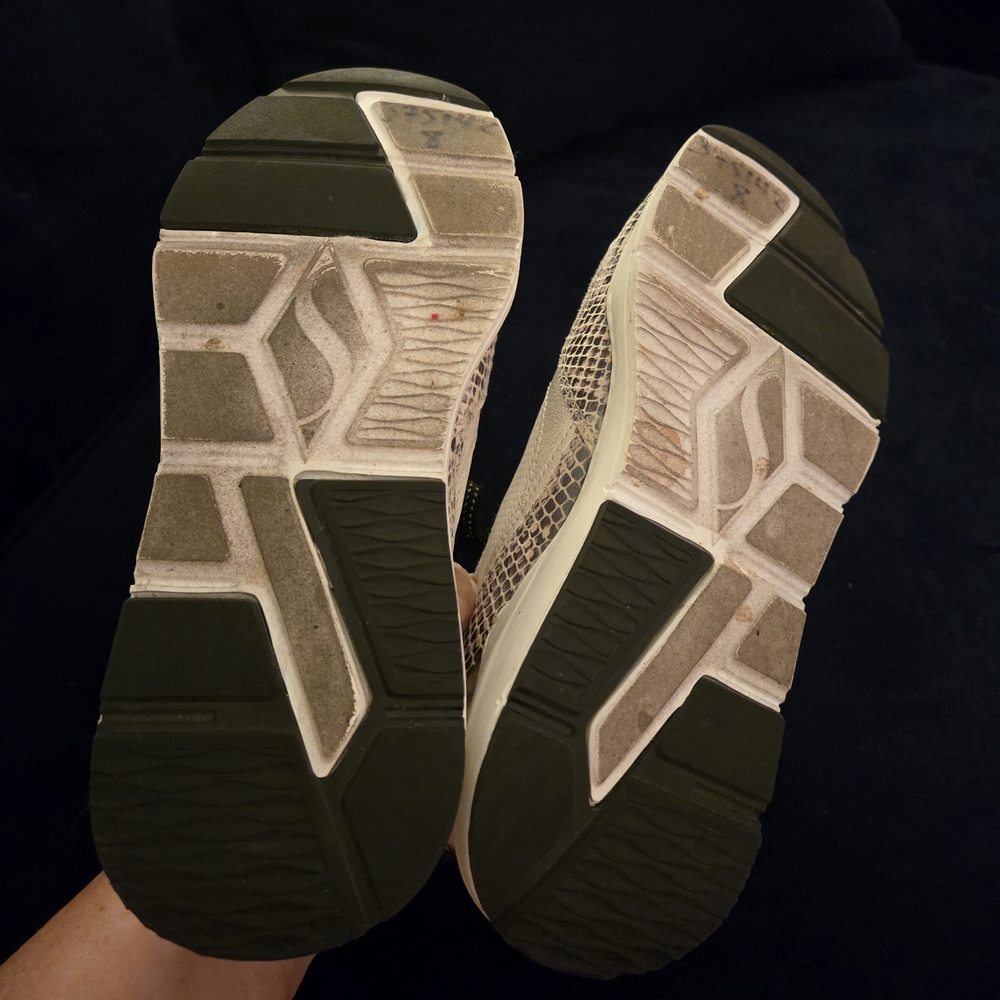 Skechers Beige Snake-Print Mesh Sneakers - Picture 7 of 10